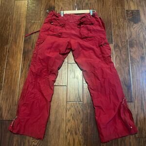 Red Gap Cargo Utility Style zip festival style pants Medium
